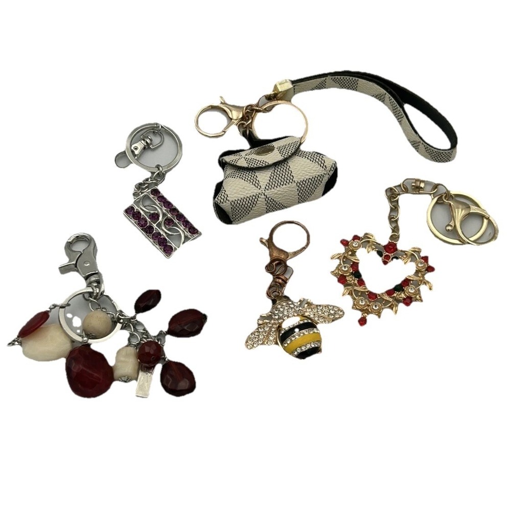 bling keychains for women lot of 5 Girls Gifts  Rhinestones ,Jewels , Bumble Bee